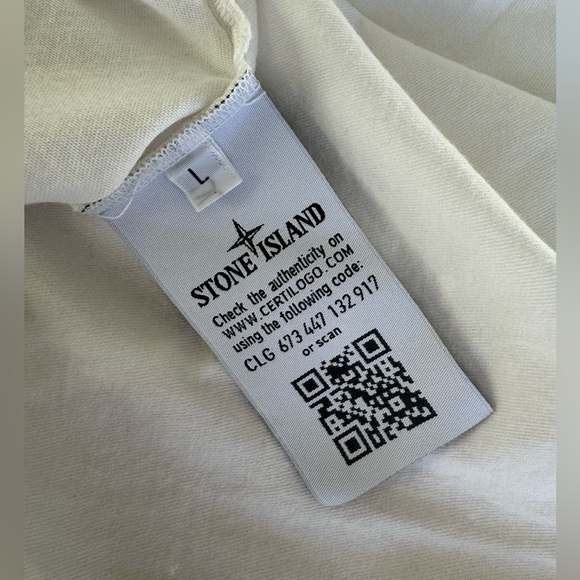 Stone Island White T-Shirt - Picture 4 of 4